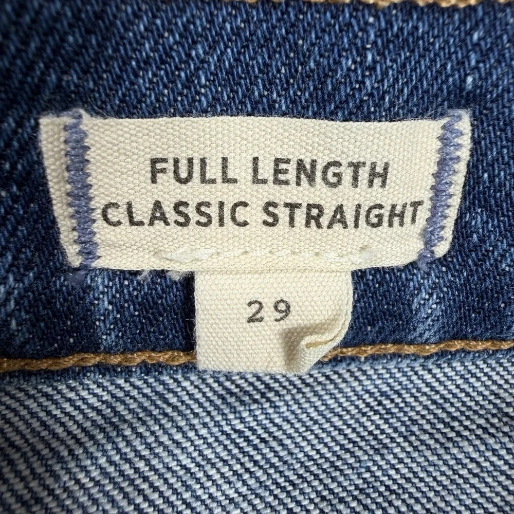 Madewell Full Length Classic Straight Jeans Women's 29 (32x29) Modern Minimalist